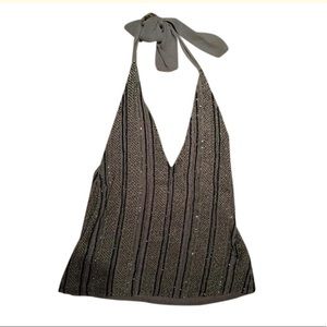 Alice + Olivia Beaded Halter Top